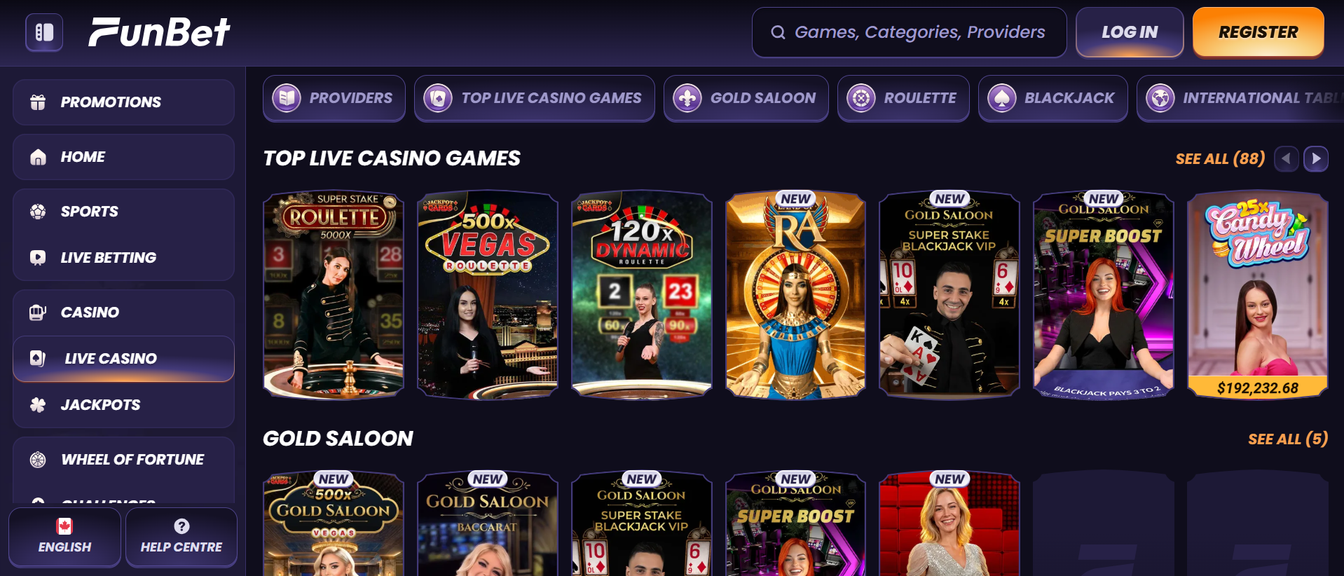FunBet legaal casino